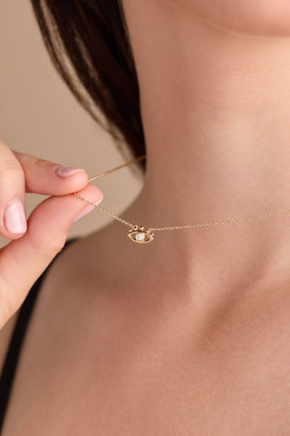 EVIL EYE WITH MOISSANITE