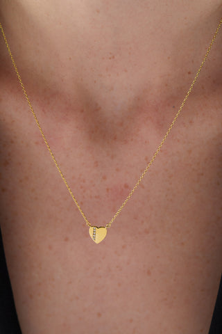 One Stripe Heart Pendant