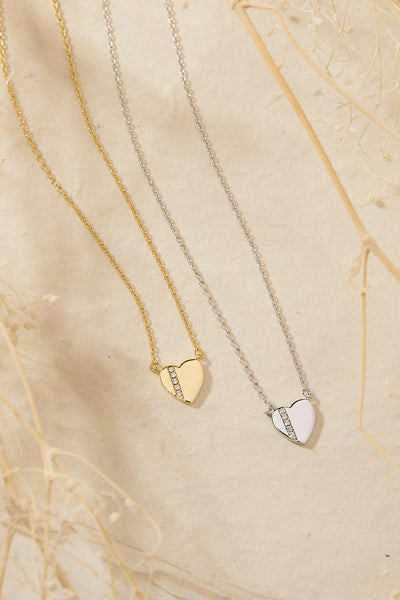 One Stripe Heart Pendant